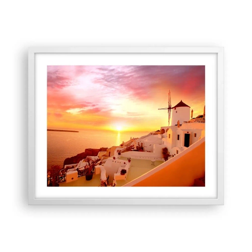 Poster in cornice bianca - Sciogliersi nel bianco e nell'oro - 50x40 cm