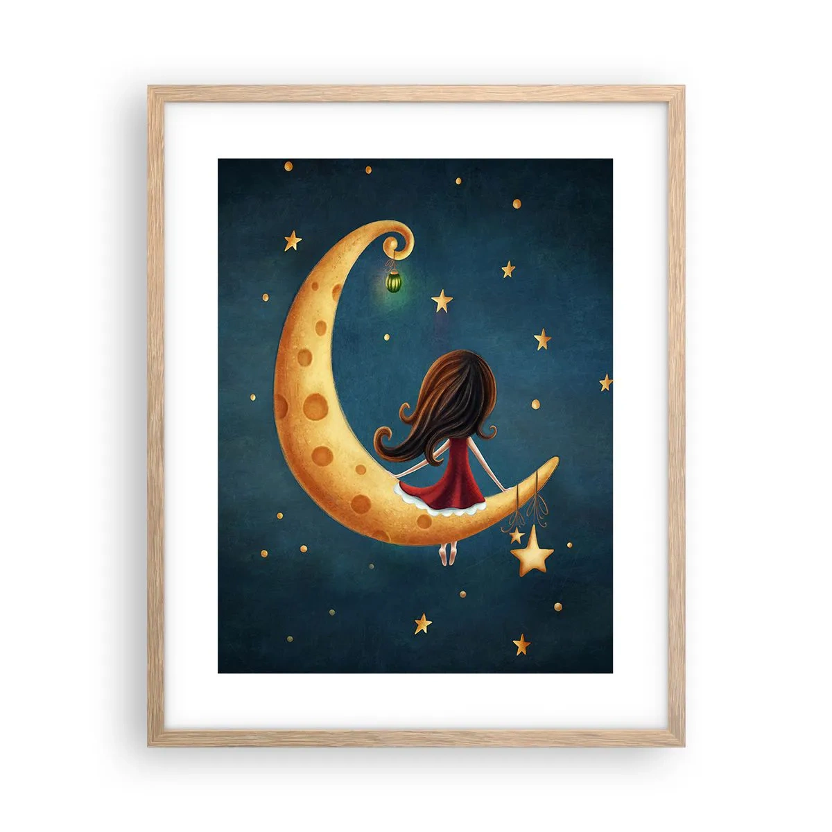 Poster in cornice rovere chiaro - Una volta... - 40x50 cm