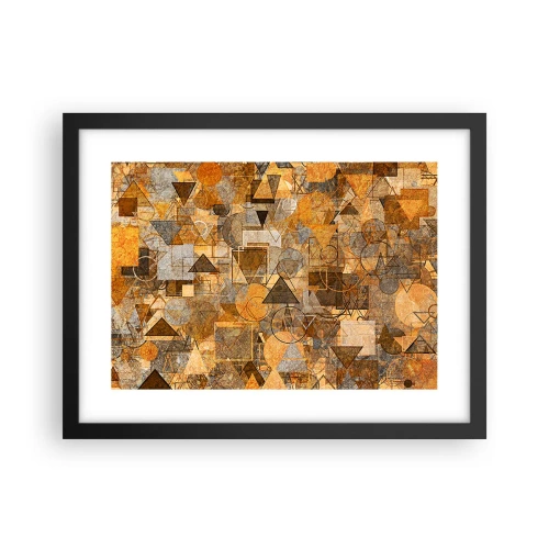 Poster in cornice nera - Il mondo compreso nella forma - 40x30 cm