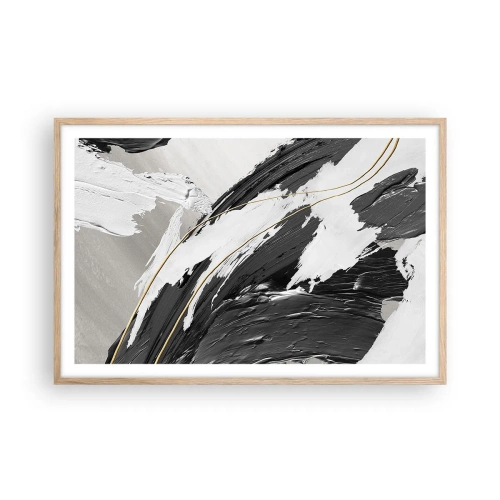 Poster in cornice rovere chiaro - Astrazione con sfarzo - 91x61 cm