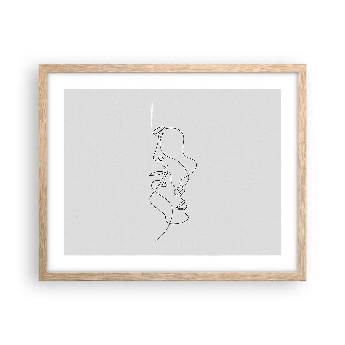 Poster in cornice rovere chiaro - Il calore dei desideri malinconici - 50x40 cm