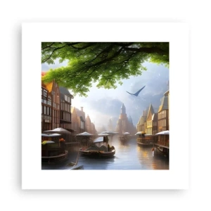 Poster - Paesaggio urbano olandese - 30x30 cm