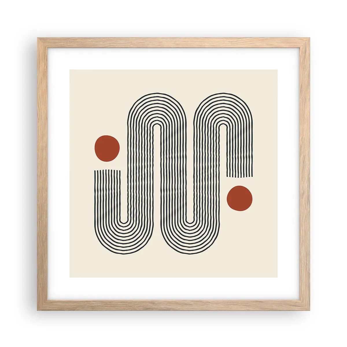 Poster in cornice rovere chiaro - Dall'inizio alla fine - 40x40 cm