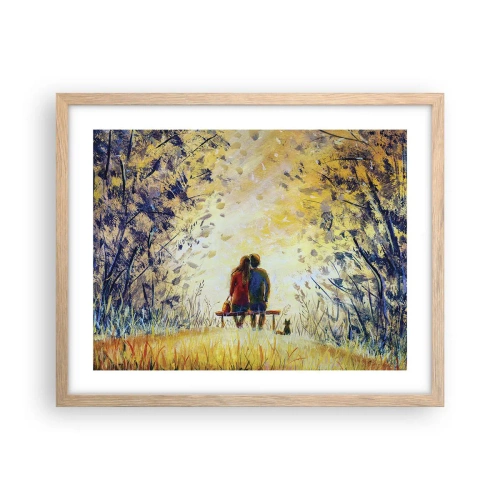 Poster in cornice rovere chiaro - Attimo magico - 50x40 cm