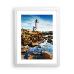 Poster in cornice bianca - Tornate sani e salvi, vi aspetto - 30x40 cm