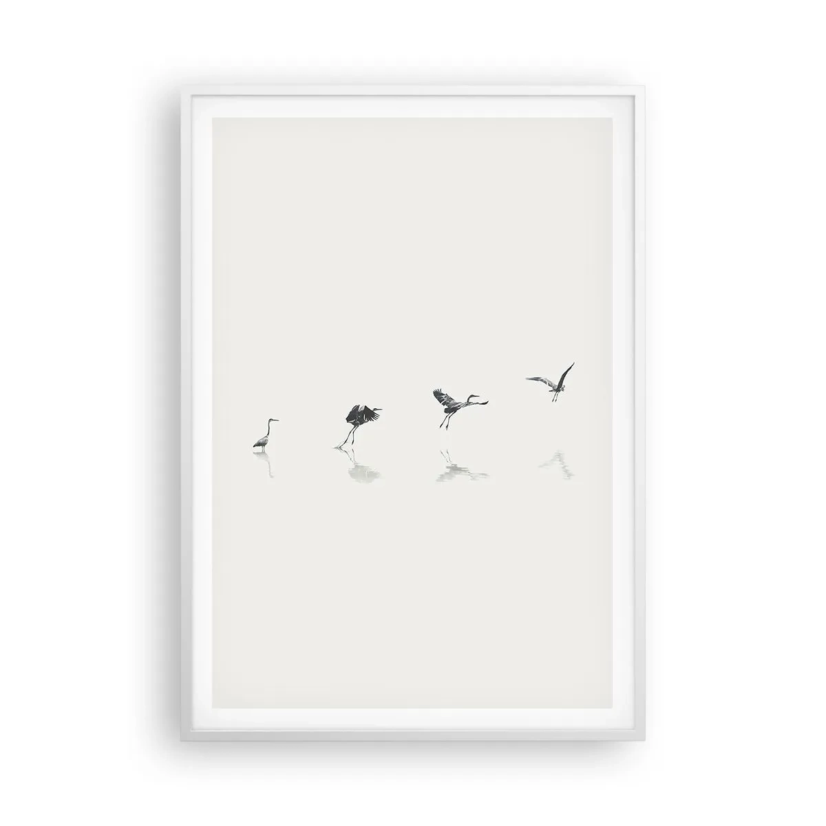 Poster in cornice bianca - Quattro semplici passi - 70x100 cm