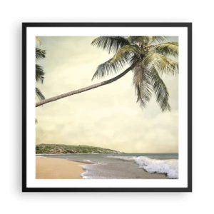 Poster in cornice nera - Sogno tropicale - 60x60 cm