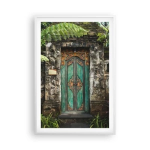 Poster in cornice bianca - Le porte verso un mondo esotico - 61x91 cm