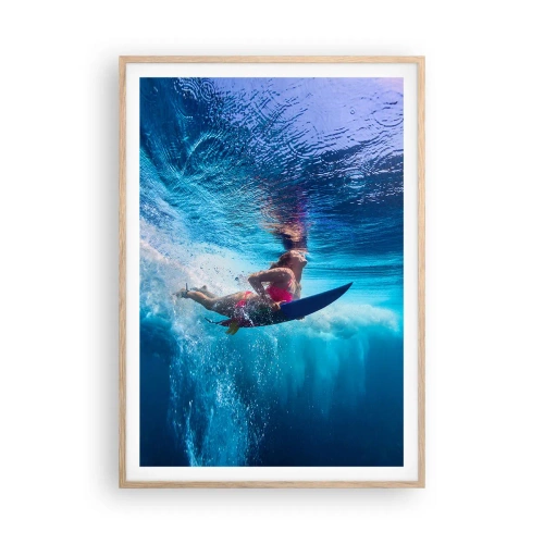Poster in cornice rovere chiaro - La profondità della gioia - 70x100 cm
