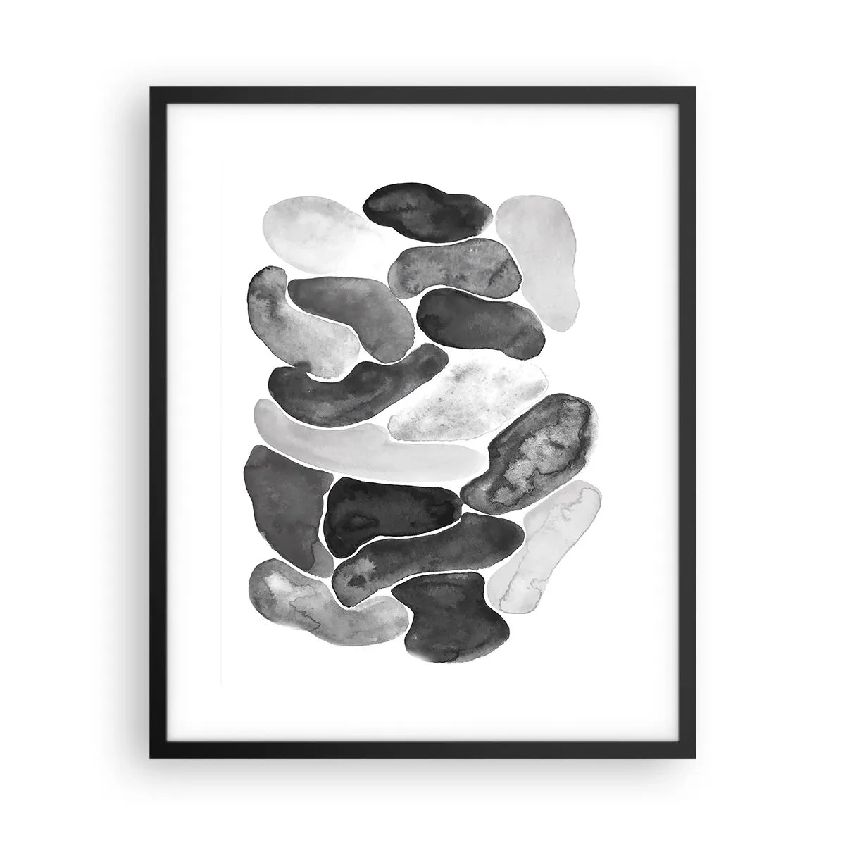 Poster in cornice nera - Astrazione rocciosa - 40x50 cm