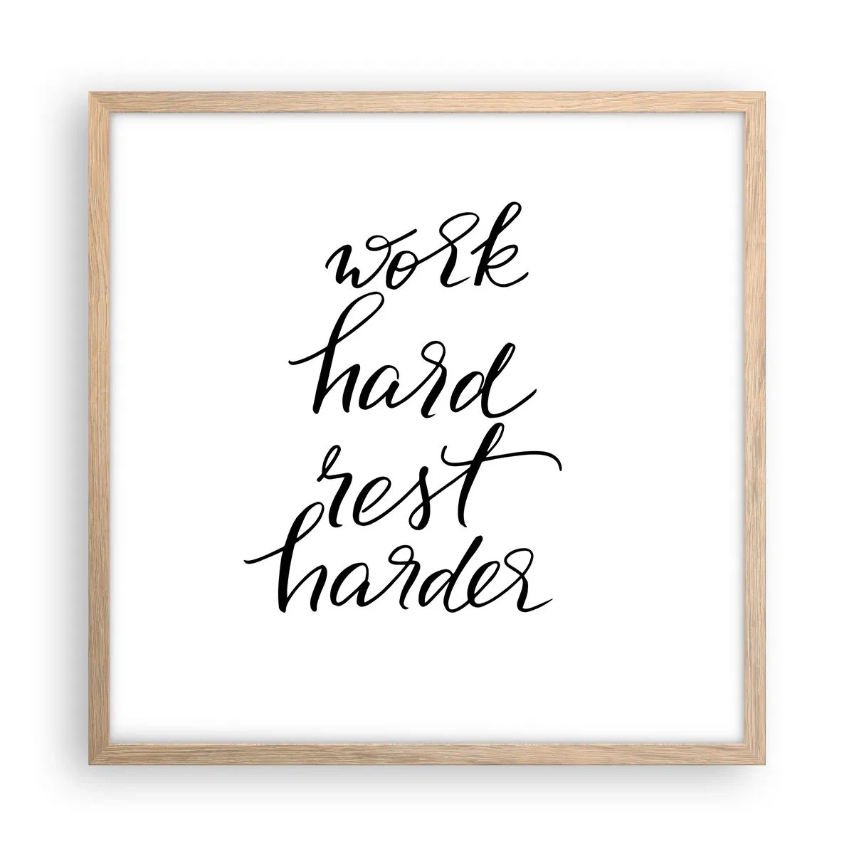 Poster in cornice rovere chiaro - L'equilibrio della vita - 50x50 cm