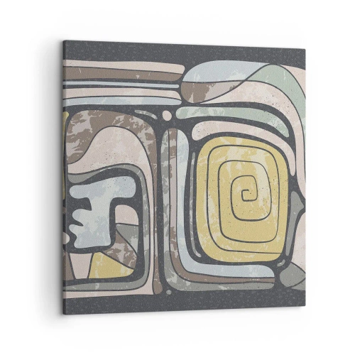 Quadro su tela - Stampe su Tela - Astrazione in spirito precolombiano - 50x50 cm