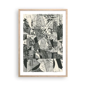 Poster in cornice rovere chiaro - Dinamica della contemporaneità - 50x70 cm