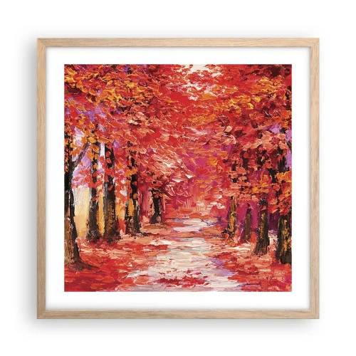 Poster in cornice rovere chiaro - Impressione d'autunno - 50x50 cm