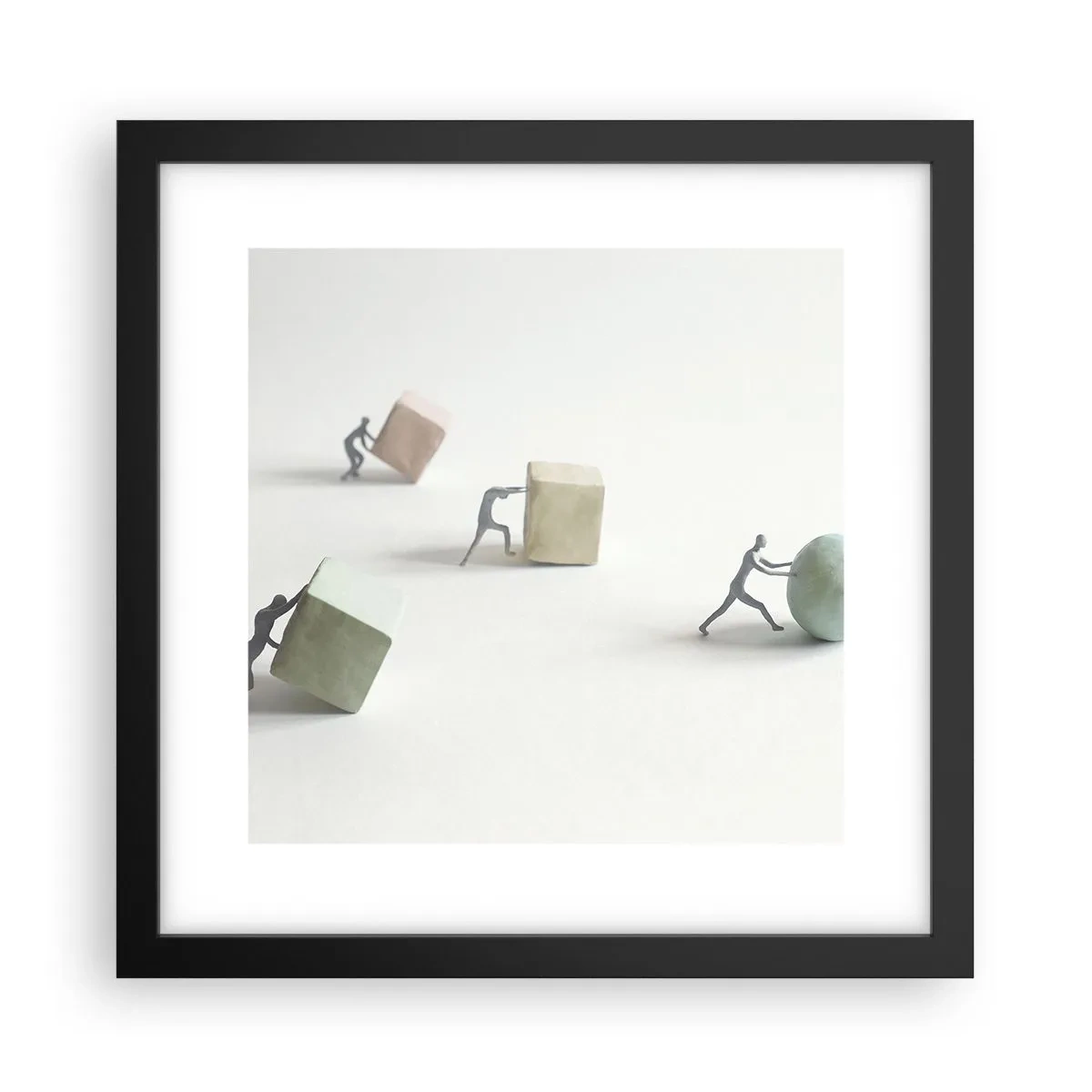 Poster in cornice nera - È la vita - 30x30 cm