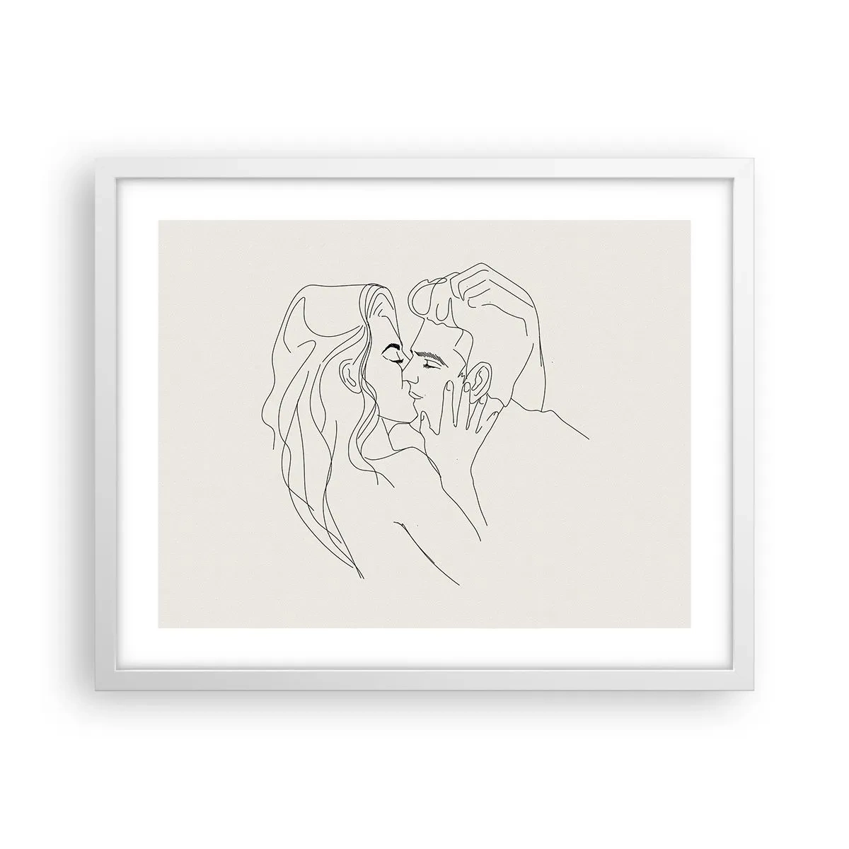 Poster in cornice bianca - Intrecciati dal sentimento - 50x40 cm