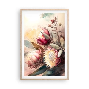 Poster in cornice rovere chiaro - Di profilo e di fronte - 61x91 cm