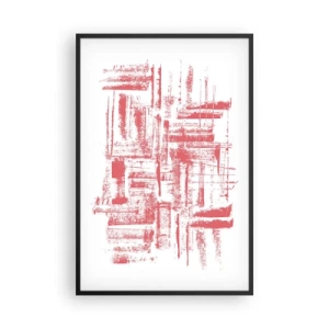 Poster in cornice nera - Città rossa - 61x91 cm