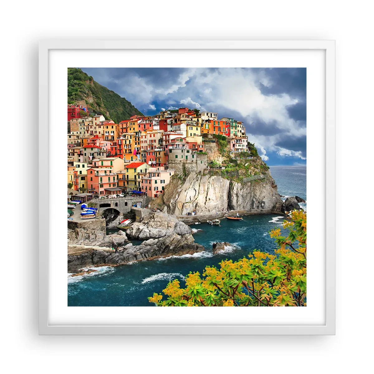 Poster in cornice bianca - Aggrappate alla roccia - 50x50 cm