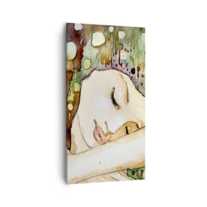 Quadro su tela - Stampe su Tela - Sogno smeraldo e viola - 55x100 cm