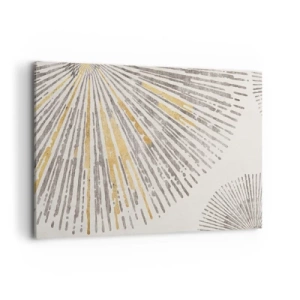 Quadro su tela - Stampe su Tela - Motivo astratto a forma di raggio - 100x70cm - La bellezza dei raggi - Decorazione murale moderna per soggiorno e camera da letto ARTTOR