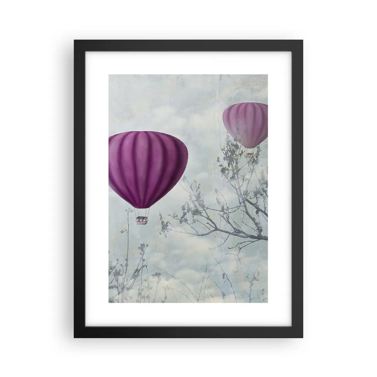 Poster in cornice nera - Come navi nel cielo - 30x40 cm