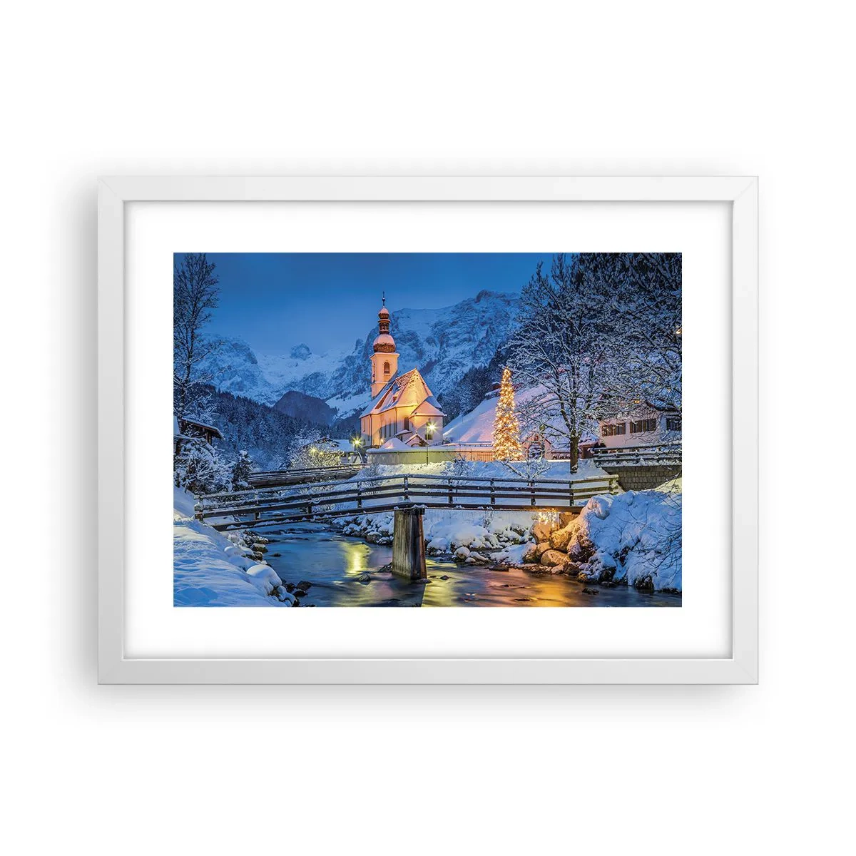 Poster in cornice bianca - Lo spirito di Natale - 40x30 cm