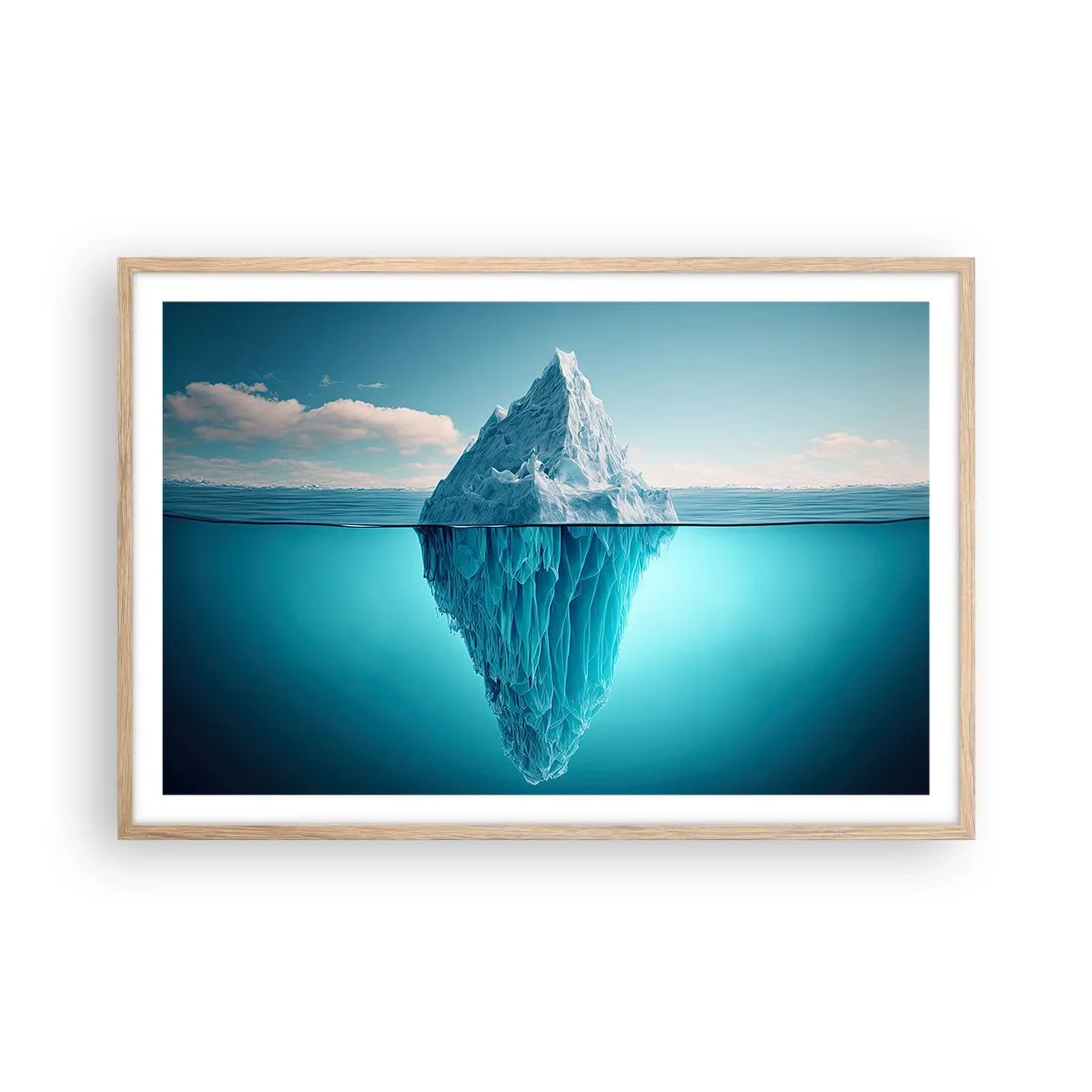 Poster in cornice rovere chiaro - Il re del ghiaccio - 91x61 cm