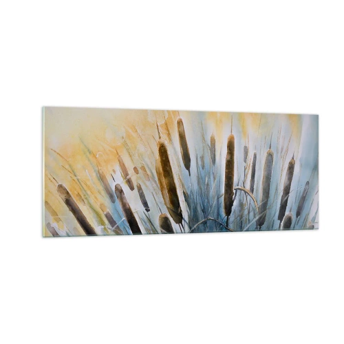 Quadro su vetro - Fresco dell'acqua, calore del sole - 100x40 cm
