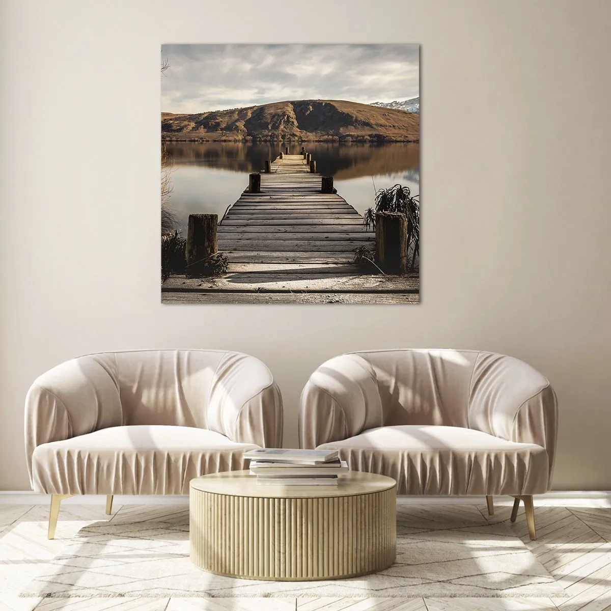 Quadro su vetro - Paesaggio nel silenzio - 60x60 cm