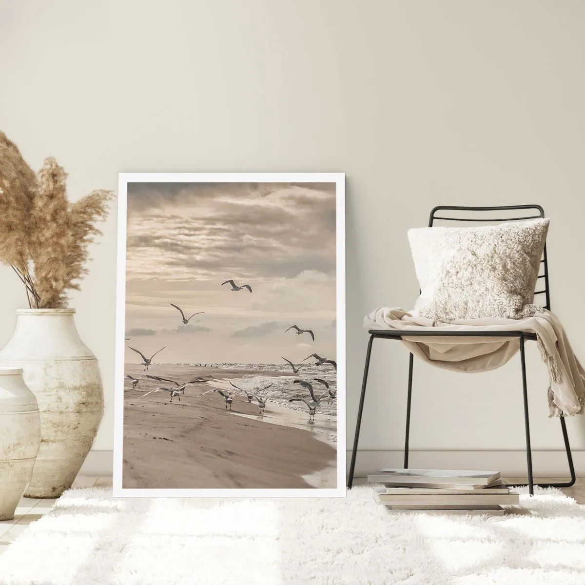 Poster - Brusio del mare, canto degli uccelli - 70x100 cm