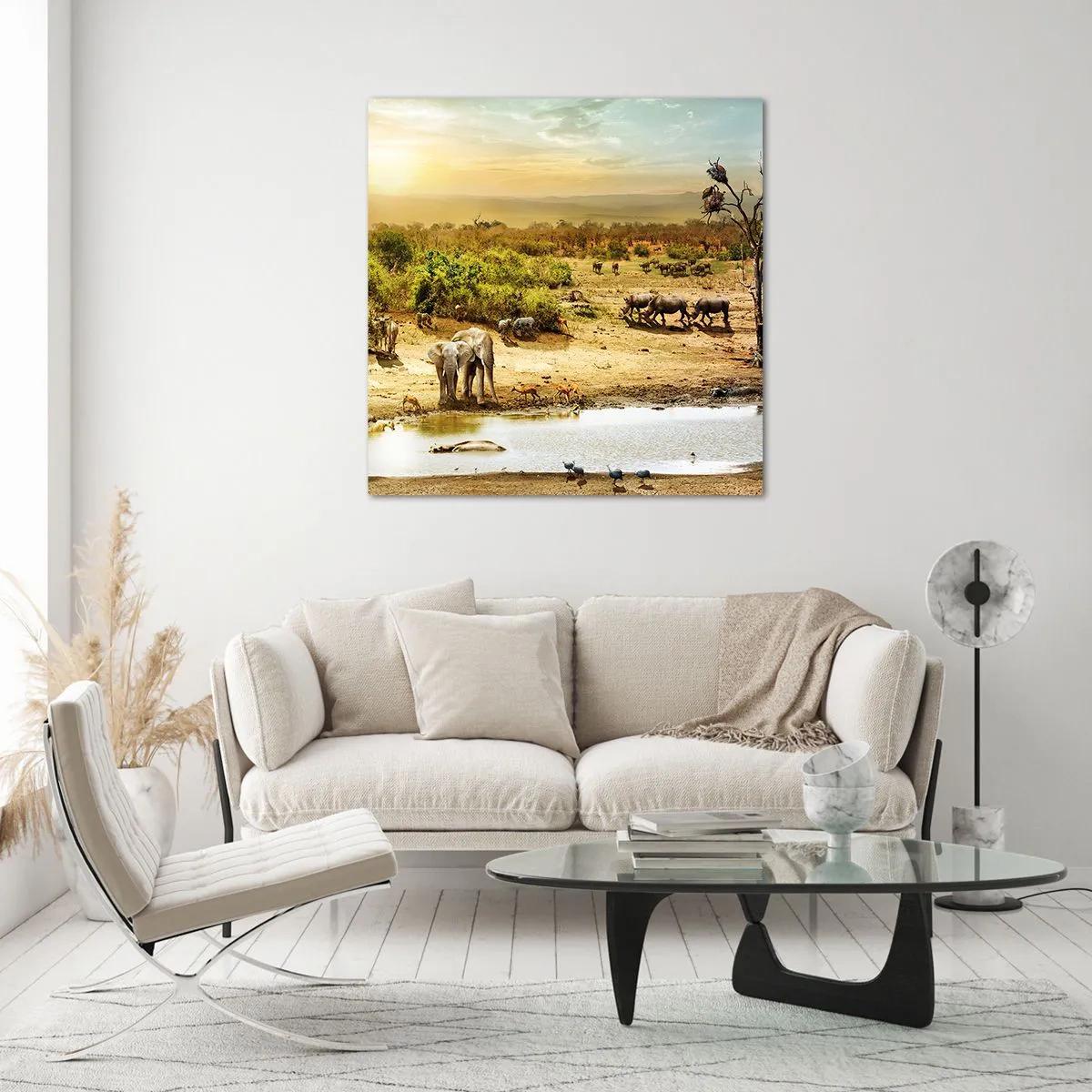 Quadro su vetro - "Un fiume usciva da Eden…" - 70x70 cm