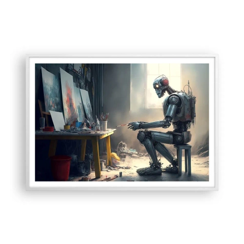 Poster in cornice bianca - Atto creativo - 100x70 cm