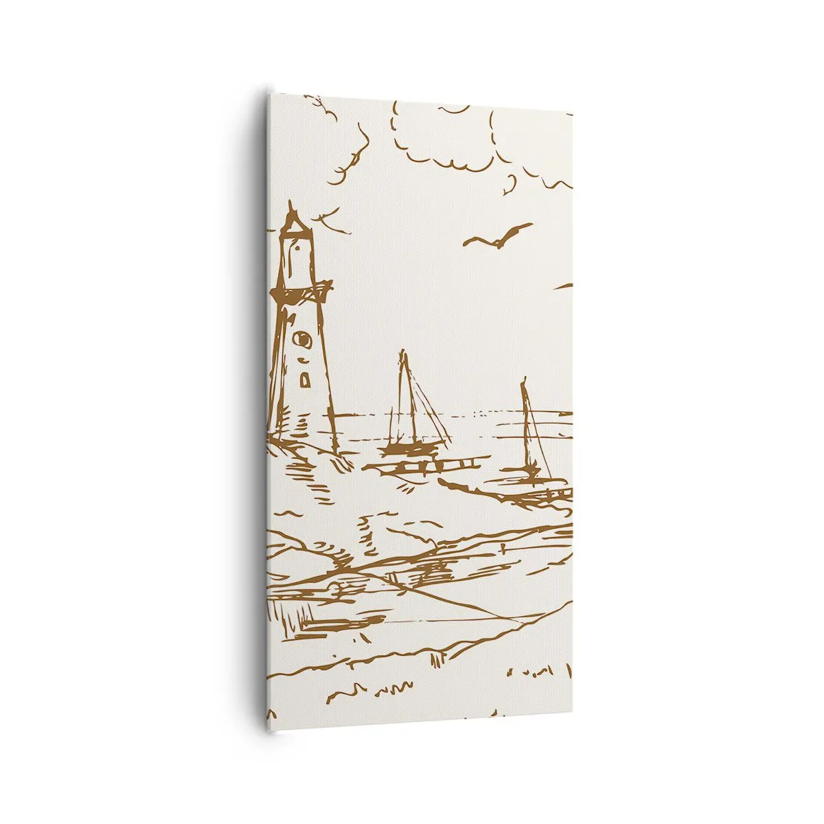 Quadro su tela - Stampe su Tela - Schizzo dei ricordi d'estate - 65x120 cm