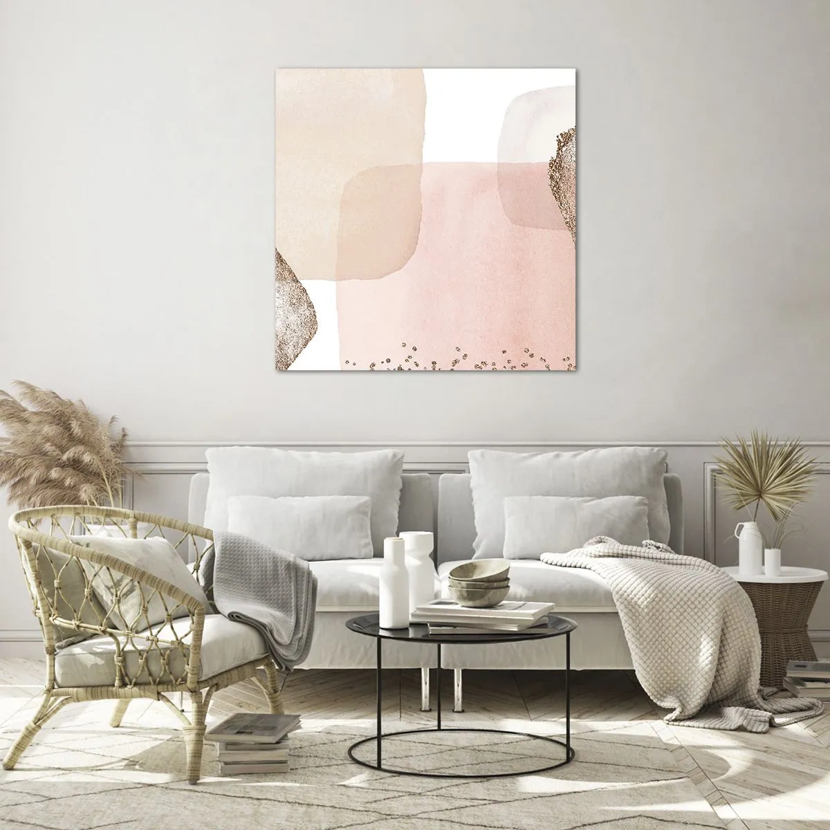 Quadro su vetro - Incontro attraverso il colore - 60x60 cm