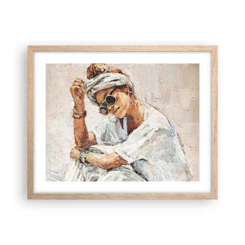Poster in cornice rovere chiaro - Ritratto in pieno sole - 50x40 cm