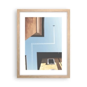 Poster in cornice rovere chiaro - Sopra il labirinto urbano - 30x40 cm