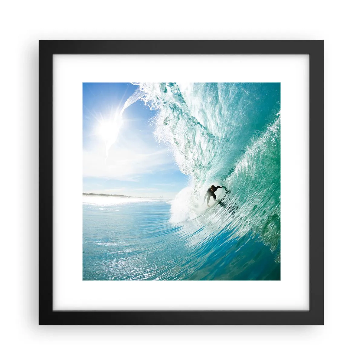 Poster in cornice nera - Sempre sull'onda - 30x30 cm