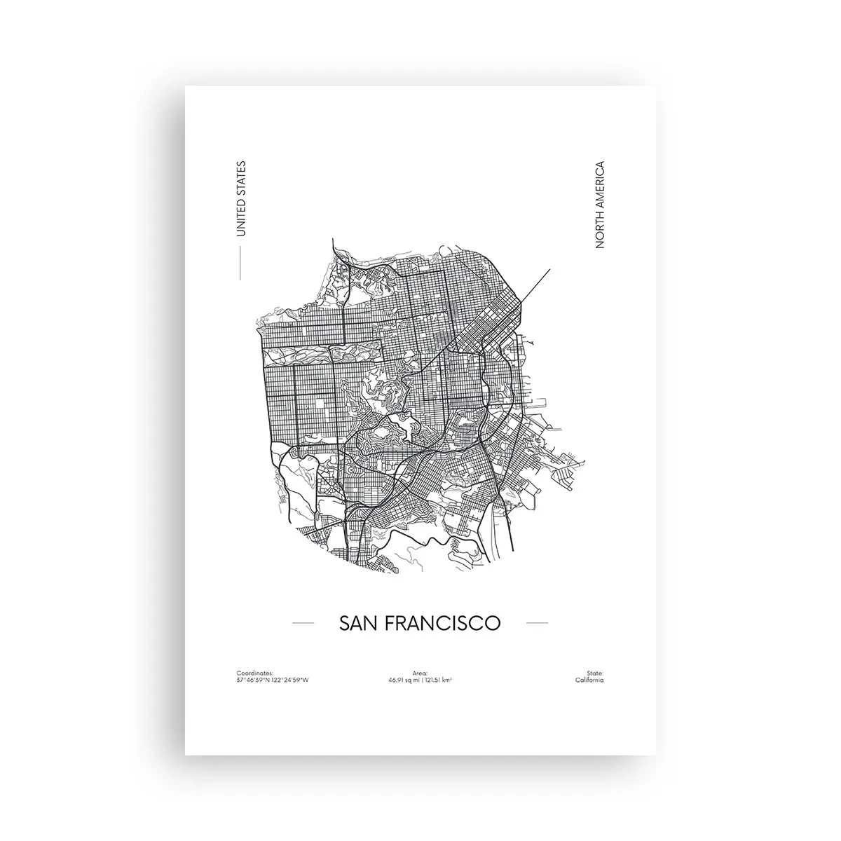 Poster - Anatomia di San Francisco - 70x100 cm
