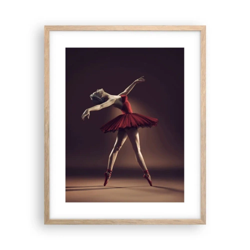 Poster in cornice rovere chiaro - Prima ballerina - 40x50 cm