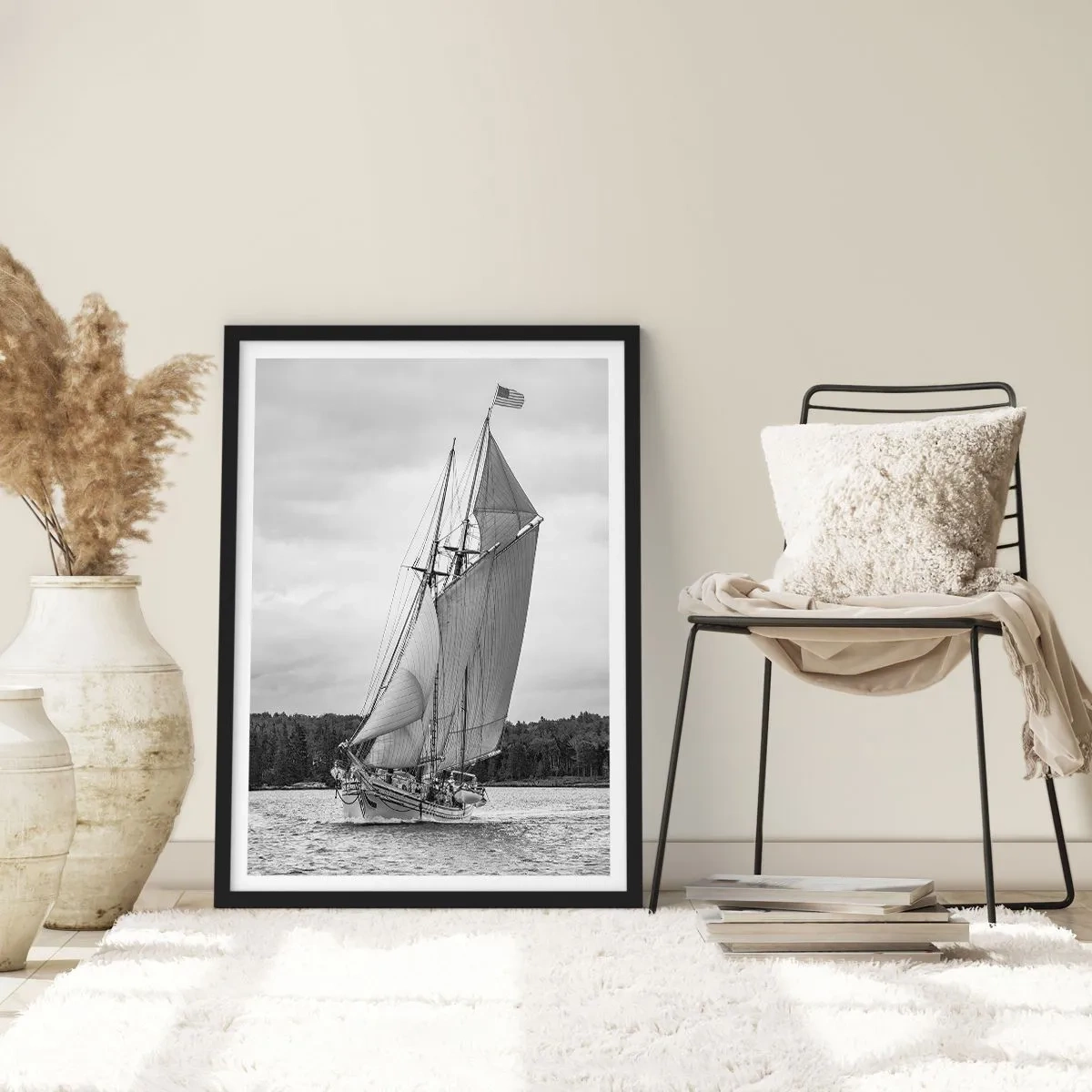 Poster in cornice nera - Sorelle del vento - 61x91 cm