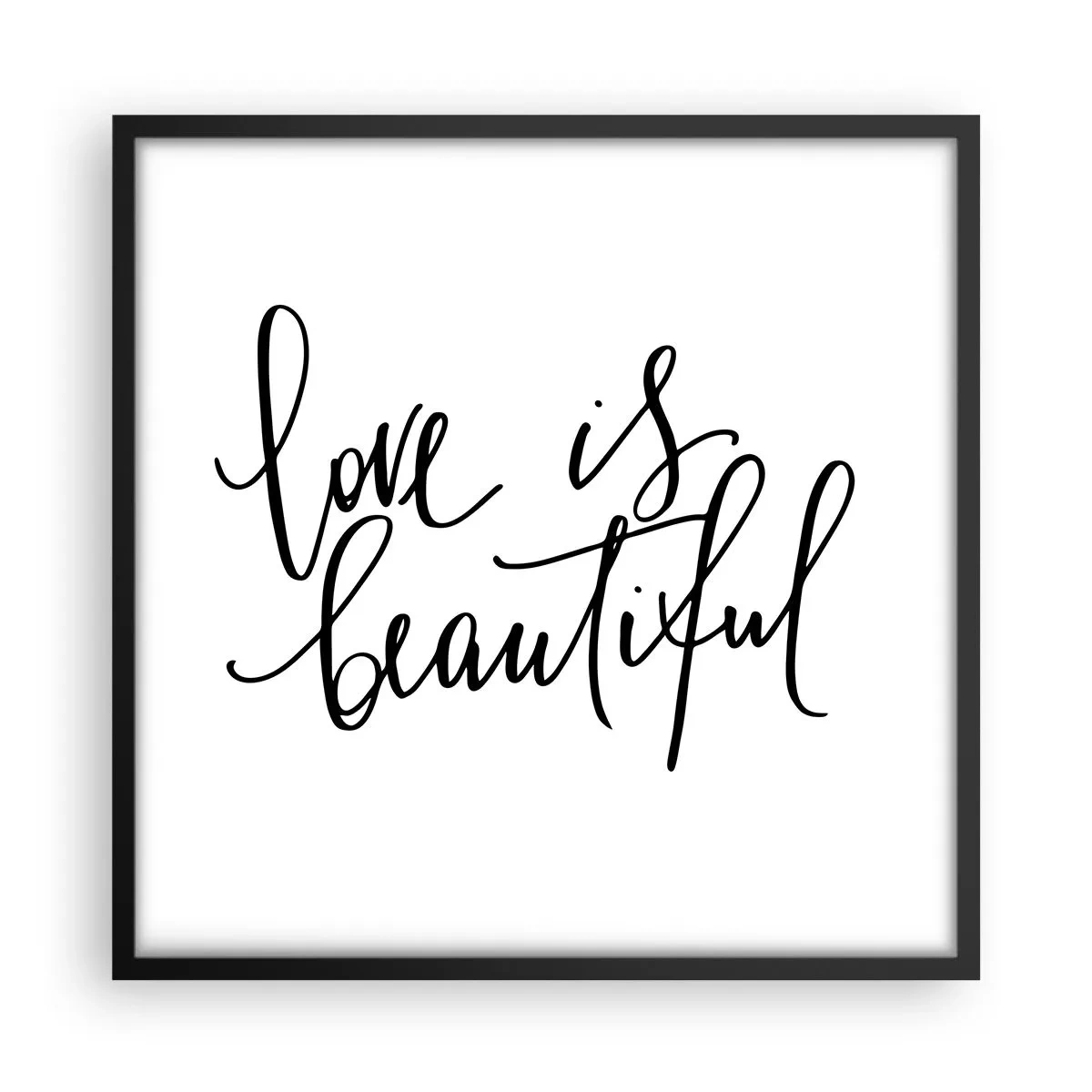 Poster in cornice nera - Leggi e ripeti - 50x50 cm