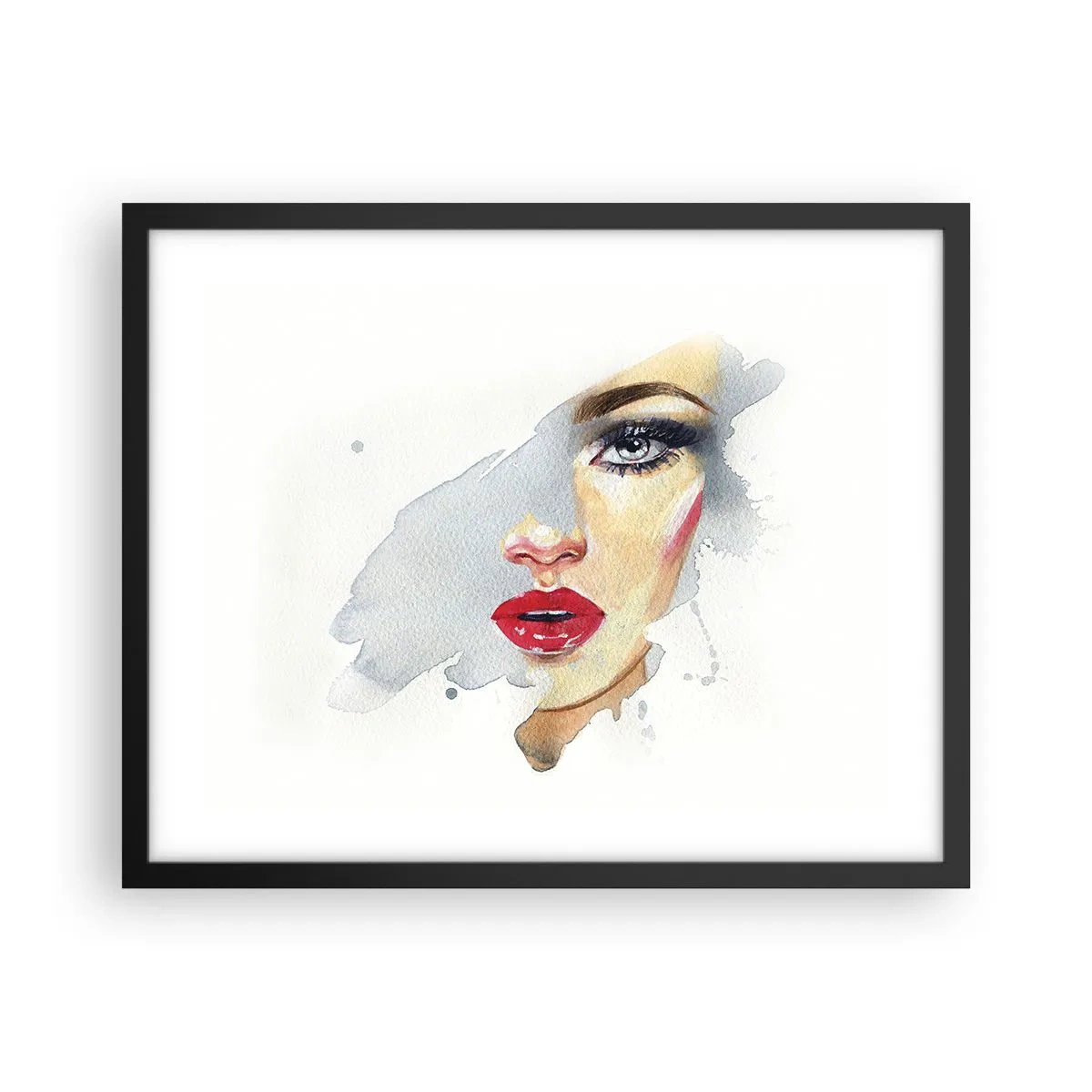 Poster in cornice nera - Riflesso in una goccia d'acqua - 50x40 cm