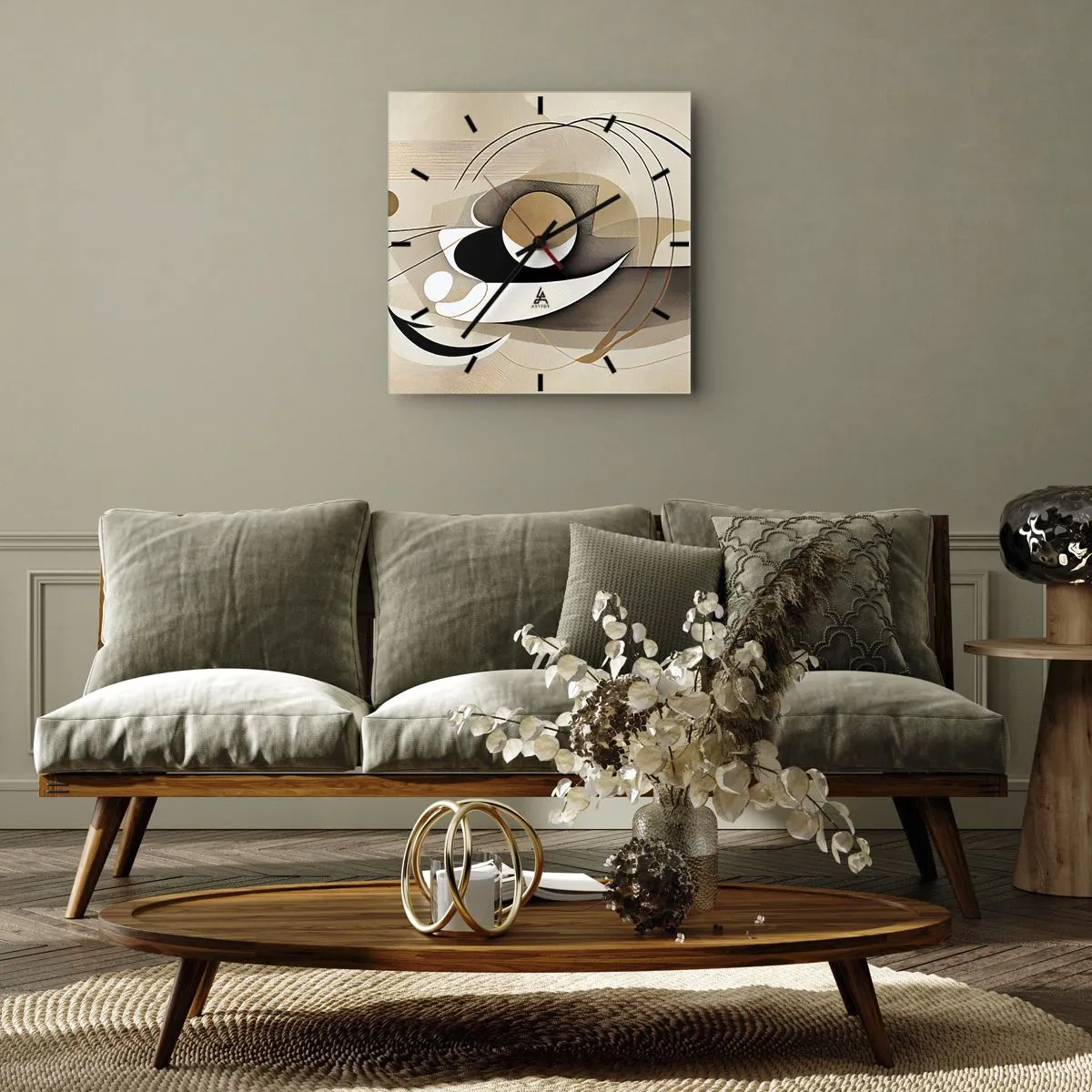 Orologio da parete - Orologio in Vetro - Composizione: l'essenza delle cose - 40x40 cm