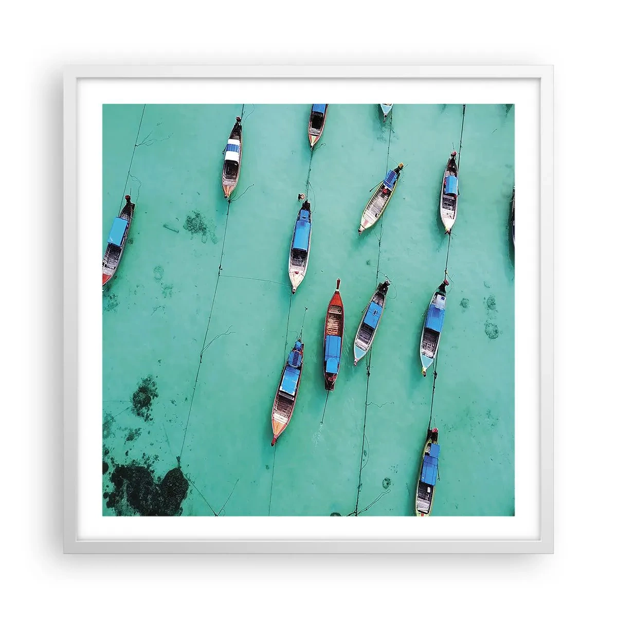 Poster in cornice bianca - In gioiosa attesa - 60x60 cm