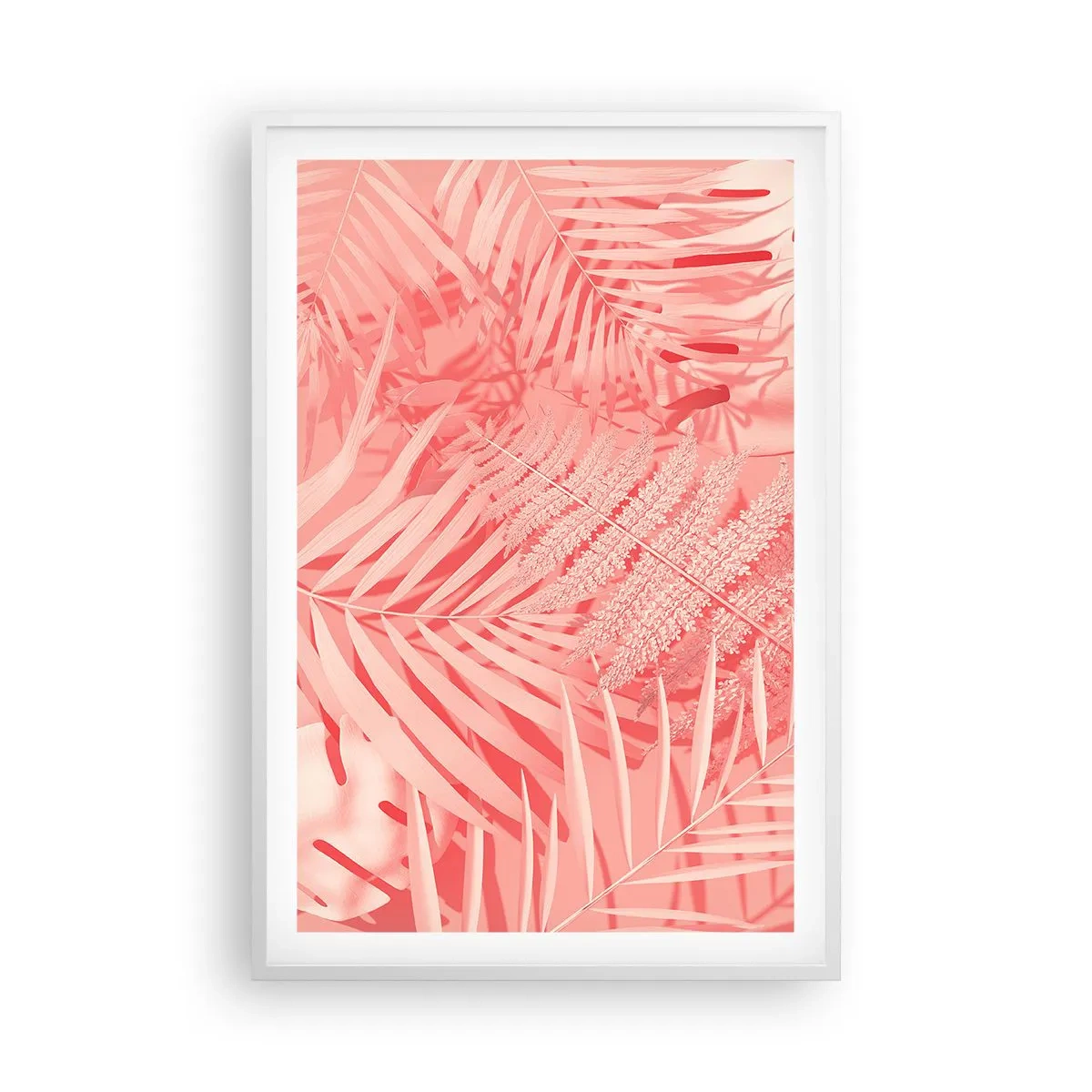 Poster in cornice bianca - Concetto rosa - 61x91 cm