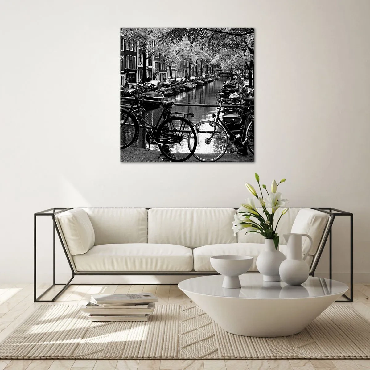 Quadro su vetro - Vista molto olandese - 50x50 cm