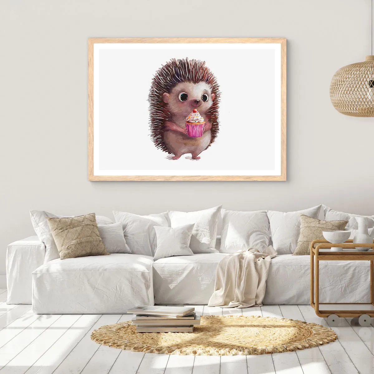 Poster in cornice rovere chiaro - Festa ogni giorno - 40x30 cm