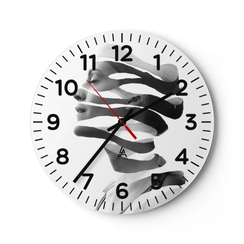 Orologio da parete - Orologio in Vetro - Ritratto surrealista - 30x30 cm