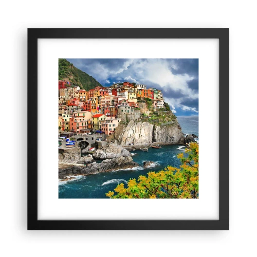 Poster in cornice nera - Aggrappate alla roccia - 30x30 cm